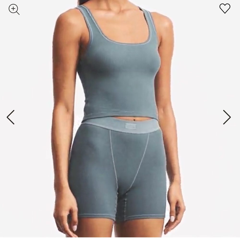Skims cotton rib tank & boxer set